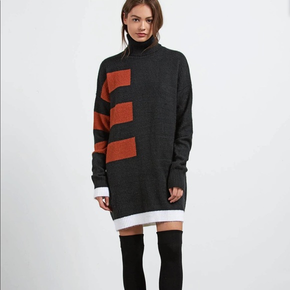 Volcom Turtle Neck Sweat Dress - Picture 2 of 9